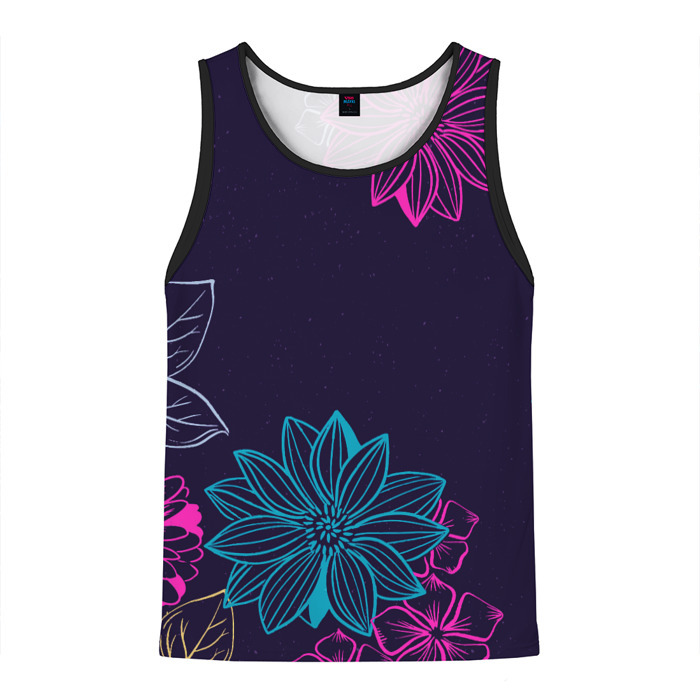 Мужская майка 3D Красочные Цветы фото