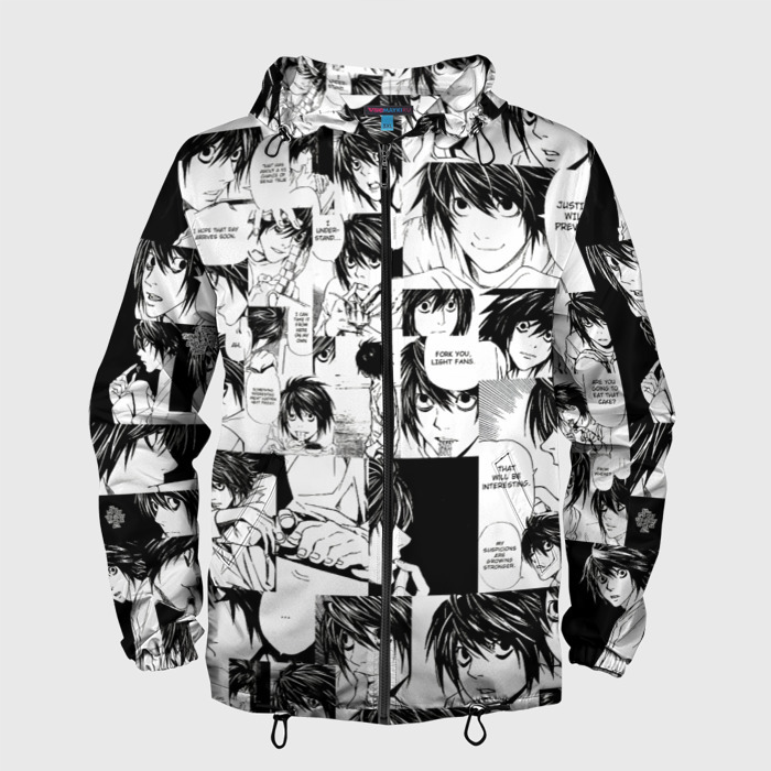 Мужская ветровка 3D ТЕТРАДЬ СМЕРТИ фото