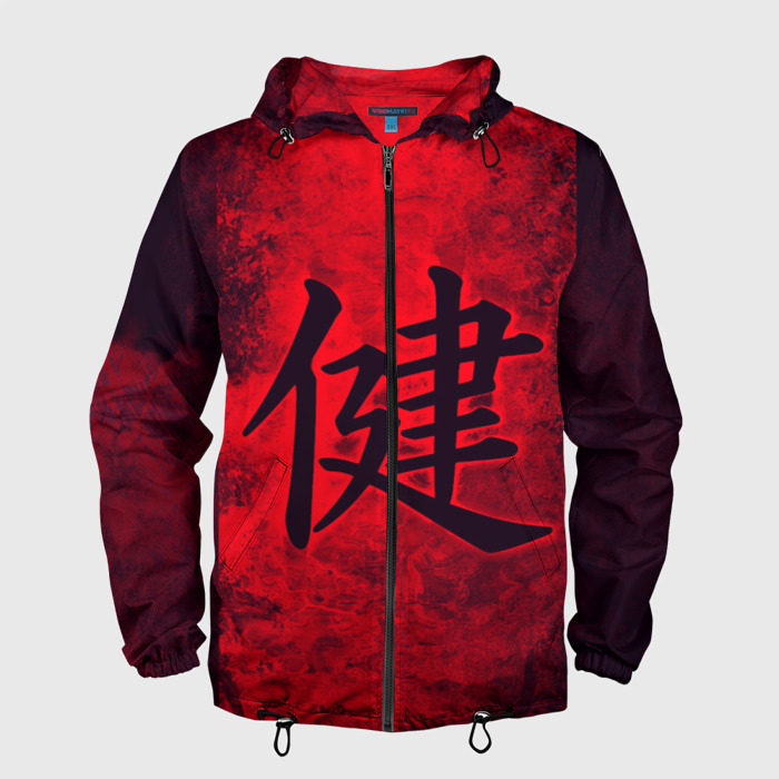 Мужская ветровка 3D Иероглиф 3D фото