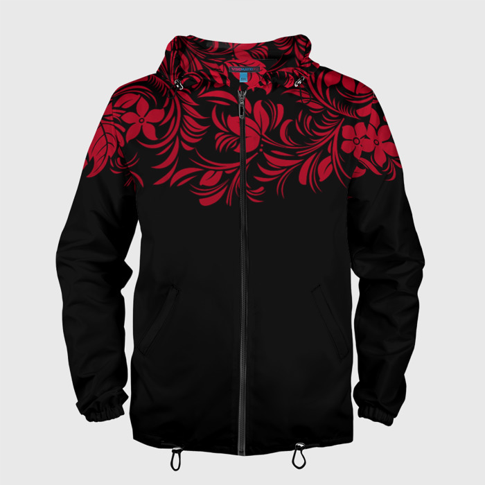 Мужская ветровка 3D Цветы фото