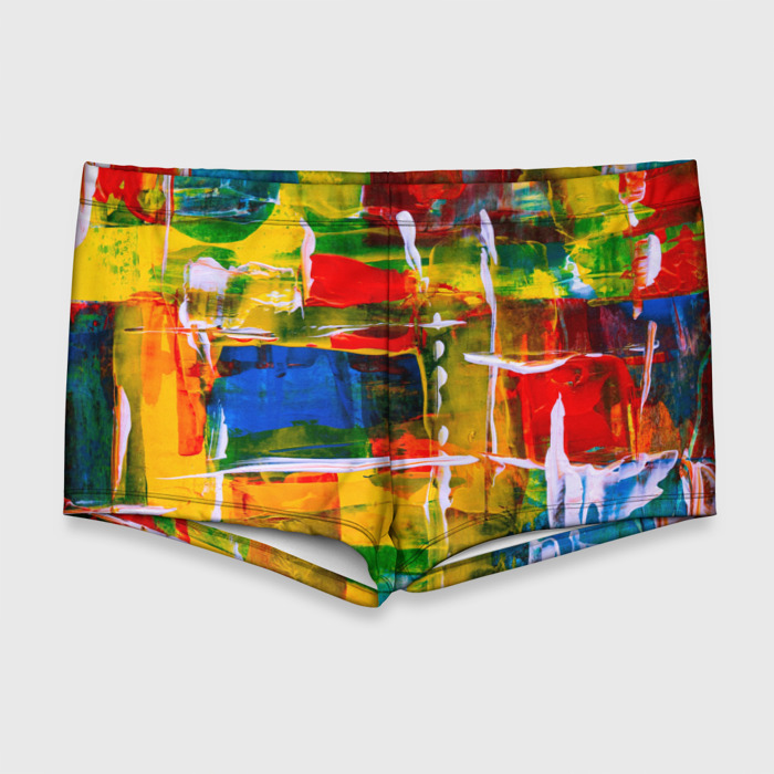 Мужские купальные плавки 3D КРАСКИ фото