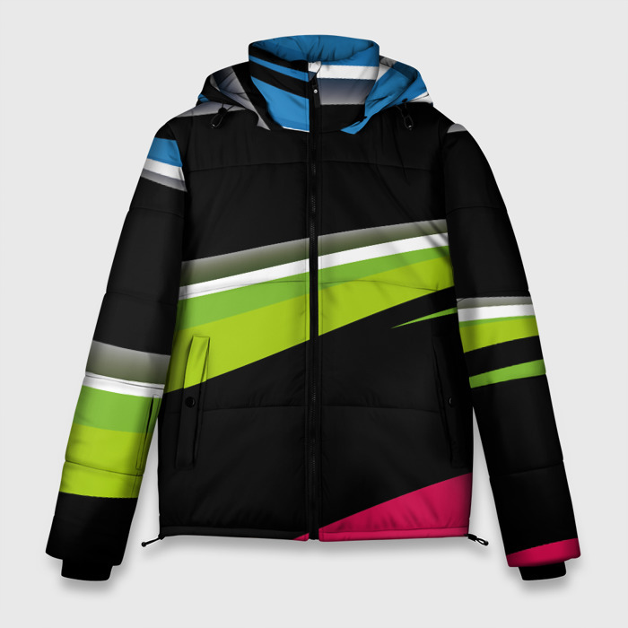 Мужская зимняя куртка 3D Волны фото