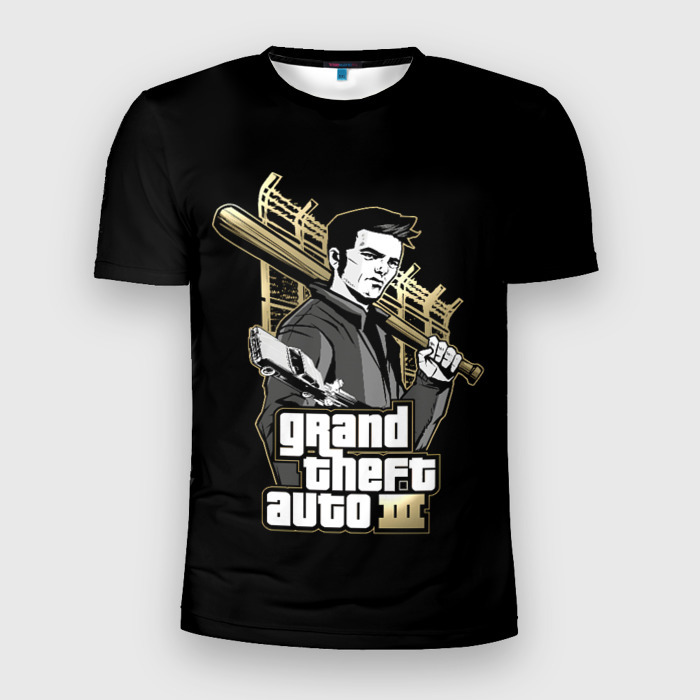 Мужская футболка 3D спортивная Клод GTA 3 фото