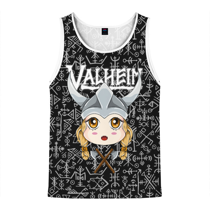 Мужская майка 3D Valheim Girl фото