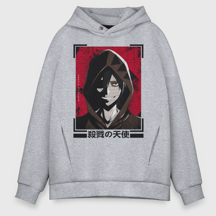 Мужское худи Oversize хлопок Ангел кровопролития фото