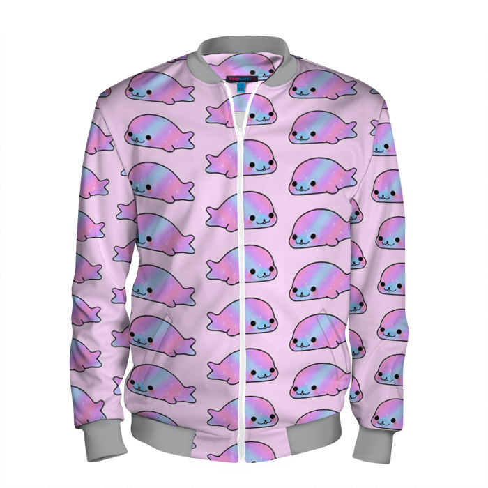 Мужской бомбер 3D Нерпы фото