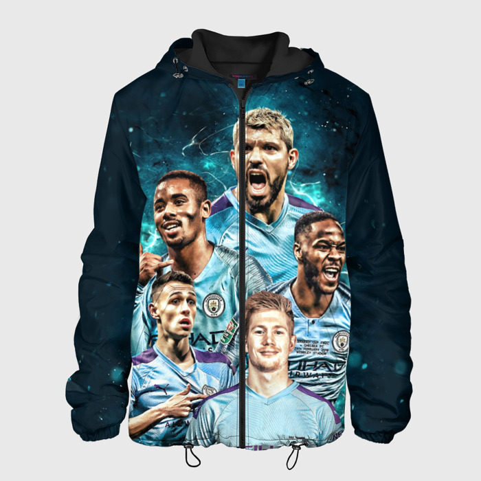 Мужская куртка 3D Манчестер Сити Серхио Агуэро фото