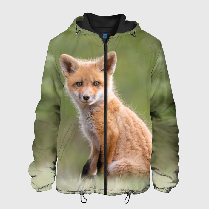 Мужская куртка 3D Лисенок фото