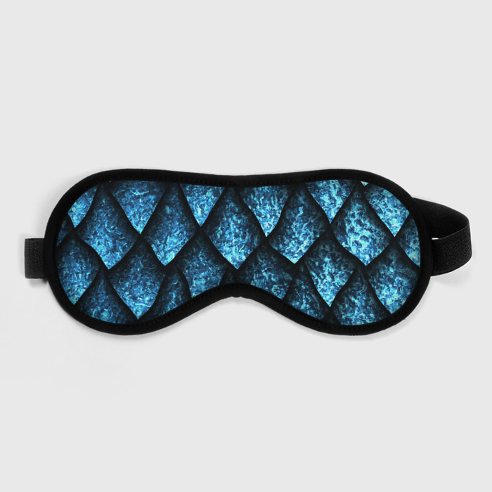 Маска для сна 3D Чешуя ледяного дракона фото