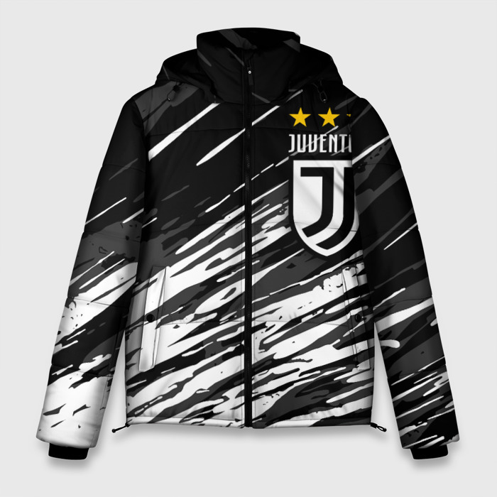 Мужская зимняя куртка 3D JUVENTUS / ЮВЕНТУС / БРЫЗГИ фото