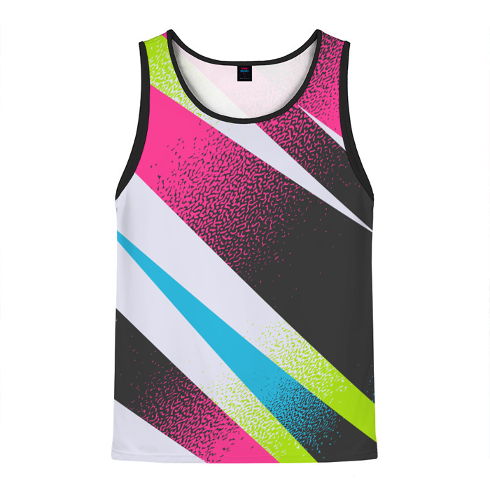 Мужская майка 3D Sport style Линии фото