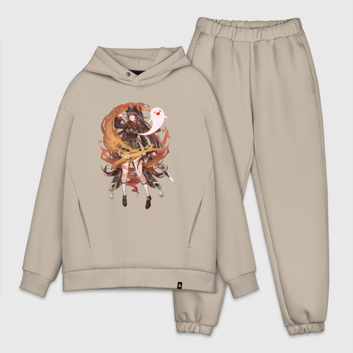 Мужской костюм хлопок OVERSIZE Ху Тао в деле фото