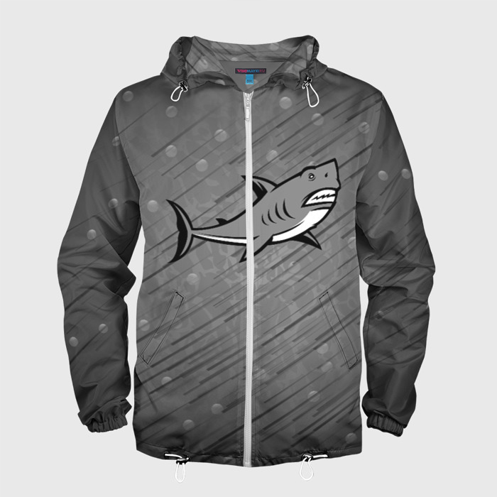 Мужская ветровка 3D Акула фото