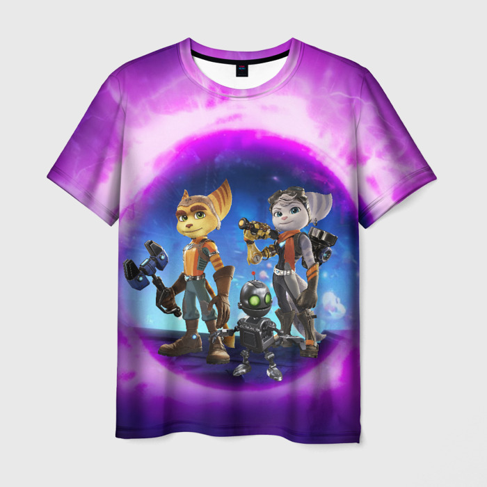 Мужская футболка 3D Ratchet & Clank 2 Rift Apart  фото