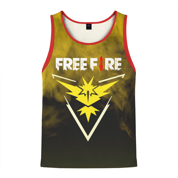 Мужская майка 3D Free Fire yellow smoke фото
