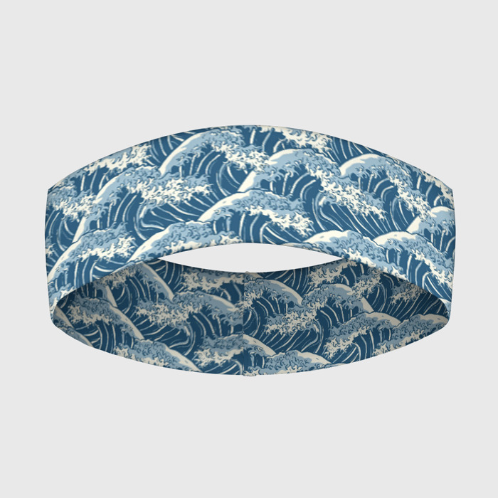Повязка на голову 3D ВОЛНЫ | WAVES | ПАТТЕРН фото