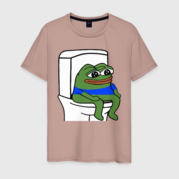 Мужская футболка хлопок Лягушонок пепе фото