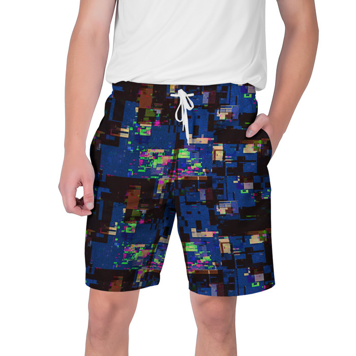 Мужские шорты 3D Глитчи фото