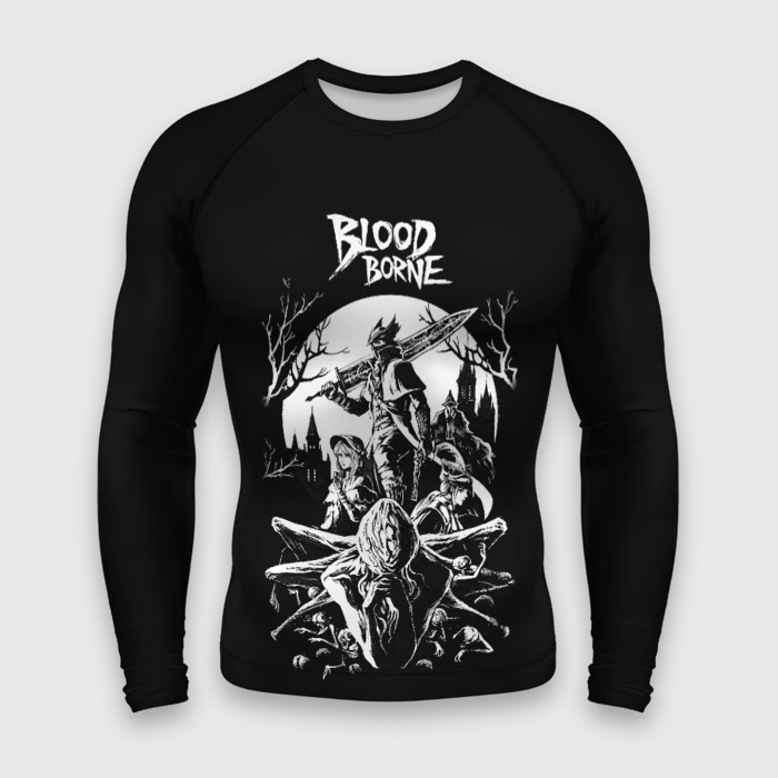 Мужской рашгард 3D Бладборн ЧБ фото