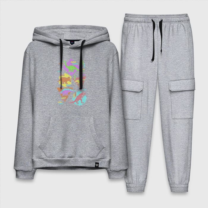 Мужской костюм хлопок с толстовкой ДИНОЗАВРЫ   DINOSAURS фото