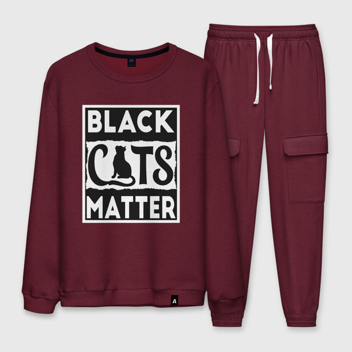 Мужской костюм хлопок Black Cats Matter фото