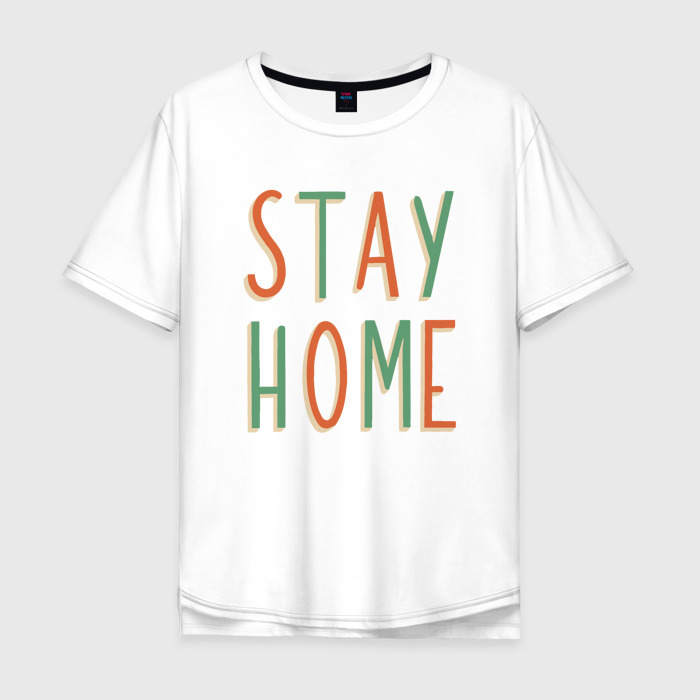 Мужская футболка хлопок Oversize Сидим Дома фото