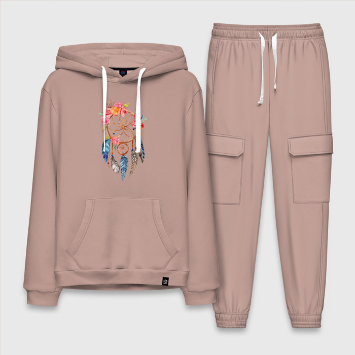 Мужской костюм хлопок с толстовкой Ловец снов фото