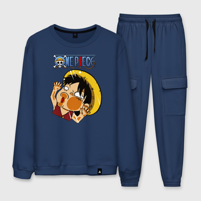 Мужской костюм хлопок Луффи One Piece. Большой куш фото