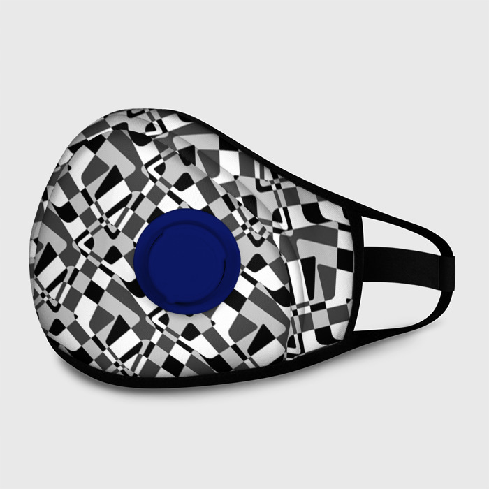 Маска из неопрена Черно-белый абстрактный узор фото