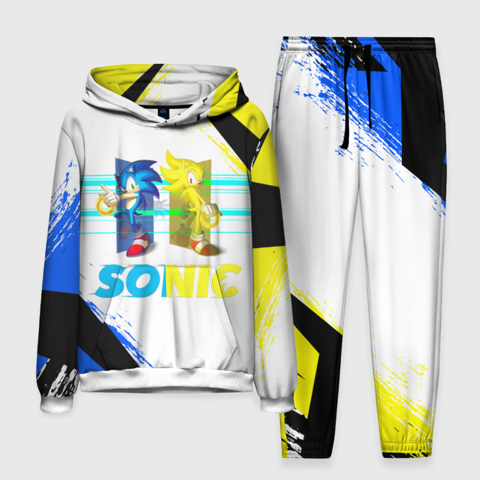 Мужской костюм 3D (с толстовкой) СУПЕР СОНИК (Z) фото