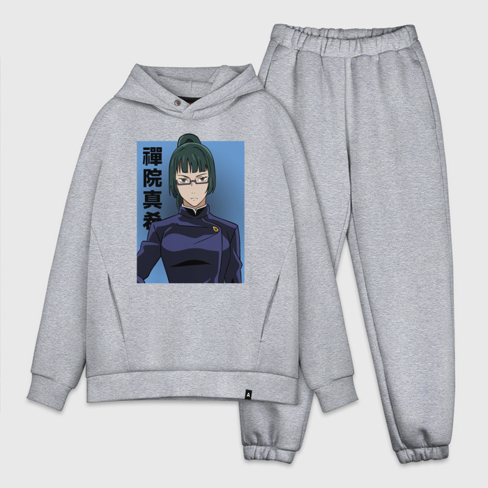 Мужской костюм хлопок OVERSIZE Маки из клана Зенин фото