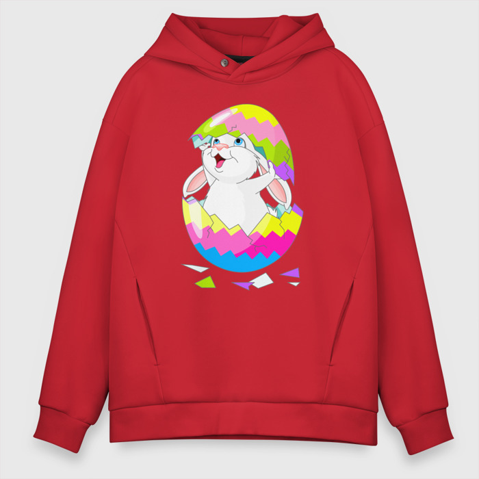 Мужское худи Oversize хлопок зайка родился фото