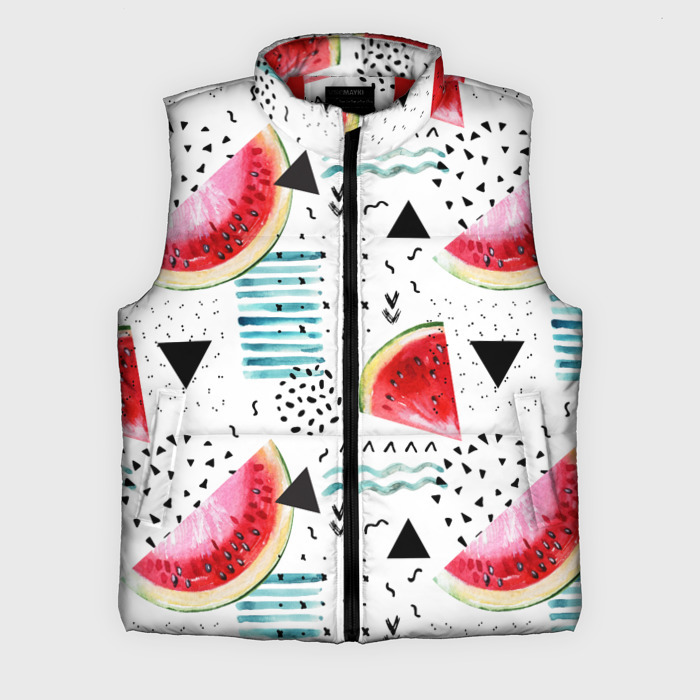 Мужской жилет утепленный 3D сладкий арбуз фото