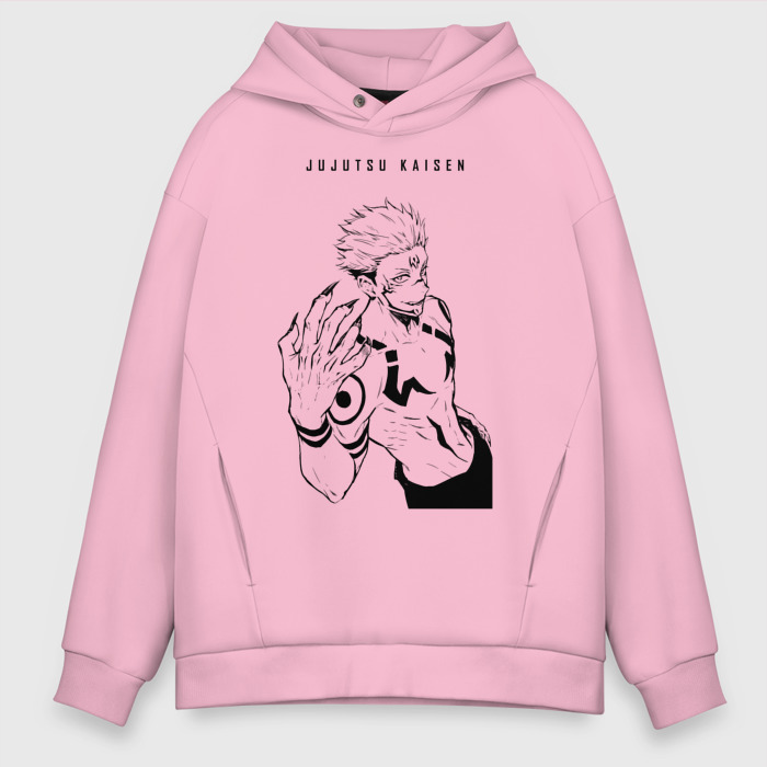 Мужское худи Oversize хлопок Магическая битва Рёмен Сукуна фото