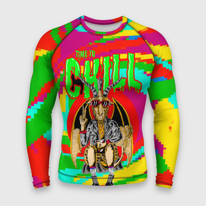 Мужской рашгард 3D Time to chill фото