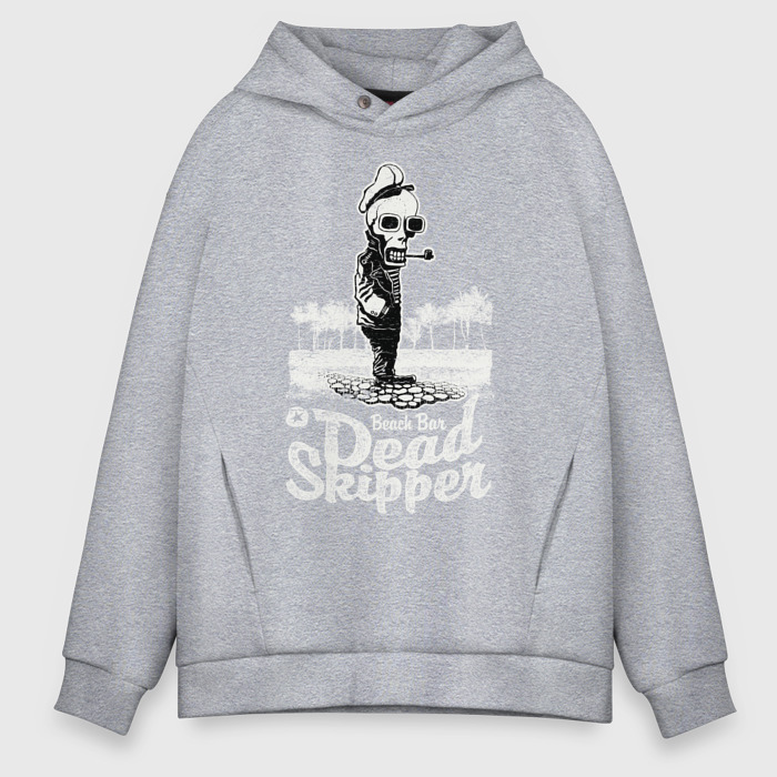Мужское худи Oversize хлопок Скелет скипер фото