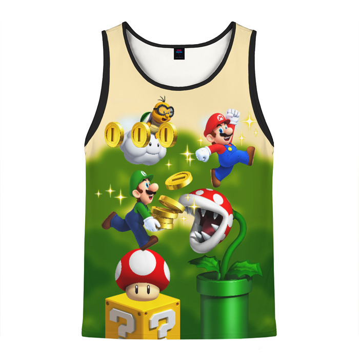 Мужская майка 3D Mario Coins фото