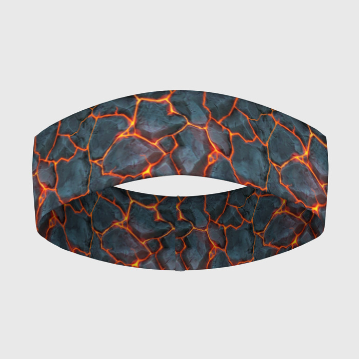 Повязка на голову 3D неоновая лава фото