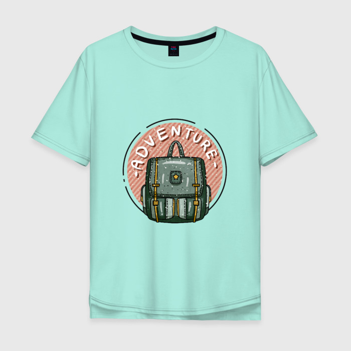 Мужская футболка хлопок Oversize Путешествуй налегке фото