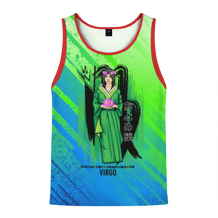 Мужская майка 3D Гейша   символ жизни фото