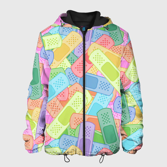 Мужская куртка 3D Цветные пластыри фото