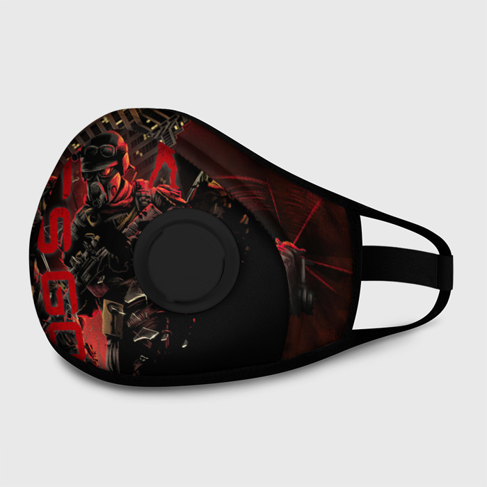 Маска из неопрена CS GO SPECIAL OPERATION RED ALERT SKIN | КС ГО КРАСНЫЙ КОД фото