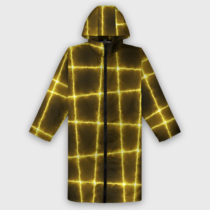 Дождевик унисекс 3D неоновый барьер фото