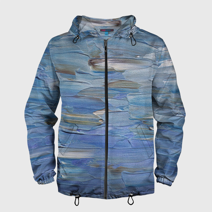 Мужская ветровка 3D Мазки красок фото