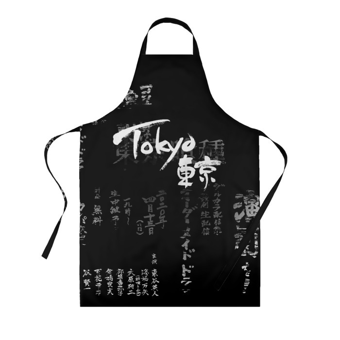 Фартук 3D Токио Надпись Иероглифы Япония |Tokyo фото