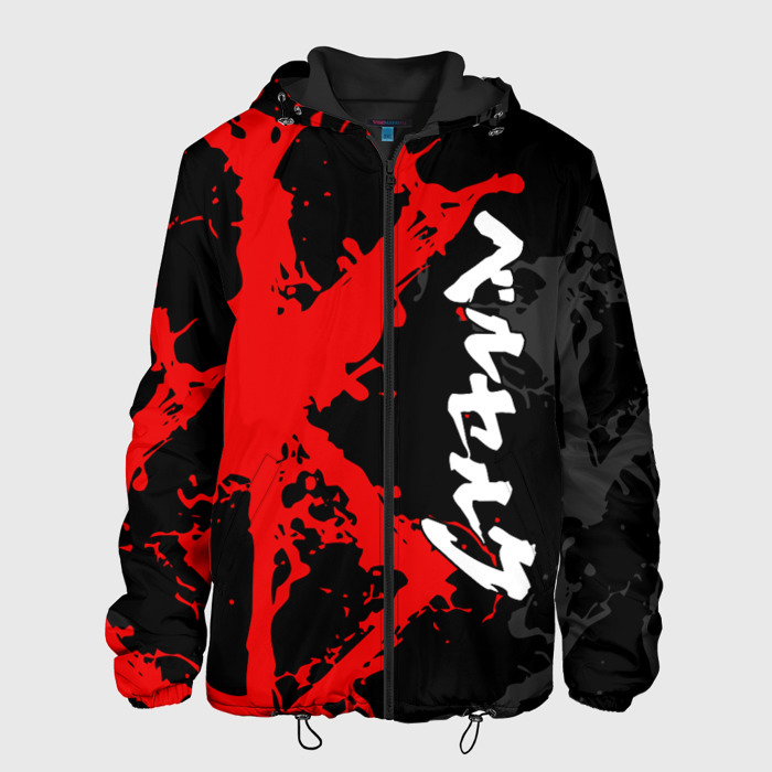 Мужская куртка 3D БЕРСЕРК КРАСНОЕ КЛЕЙМО   ИЕРОЛГИФЫ фото