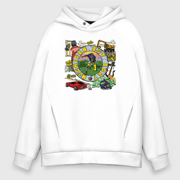 Мужское худи Oversize хлопок Michigan Boy Boat, Lil Yachty фото