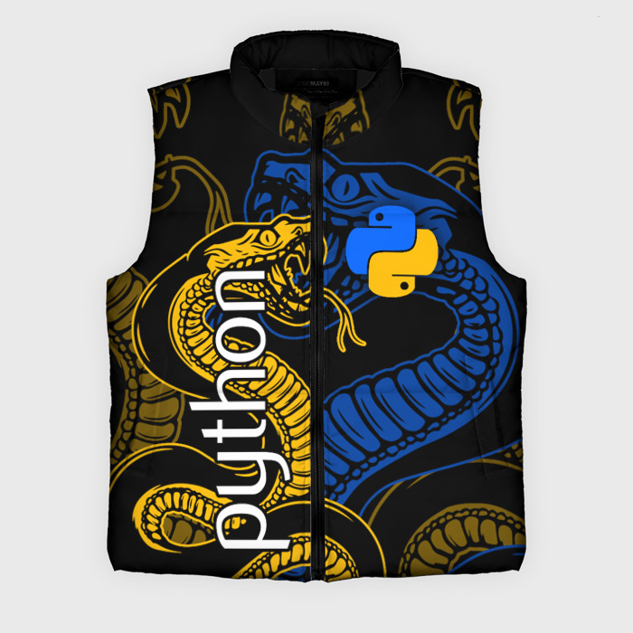 Мужской жилет утепленный 3D PYTHON   ПИТОН   ЗМЕЯ фото