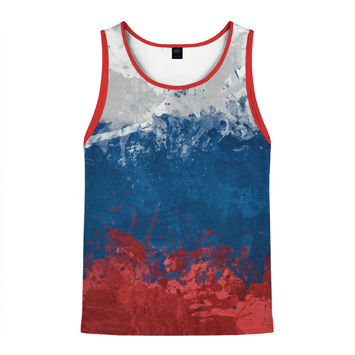 Мужская майка 3D Россия Абстракция   Russia Abstraction фото