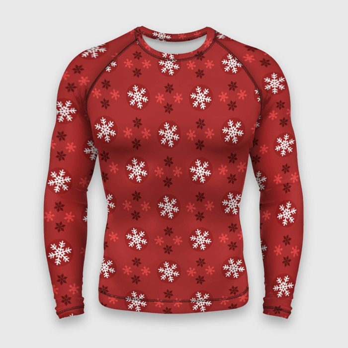 Мужской рашгард 3D Snowflakes фото